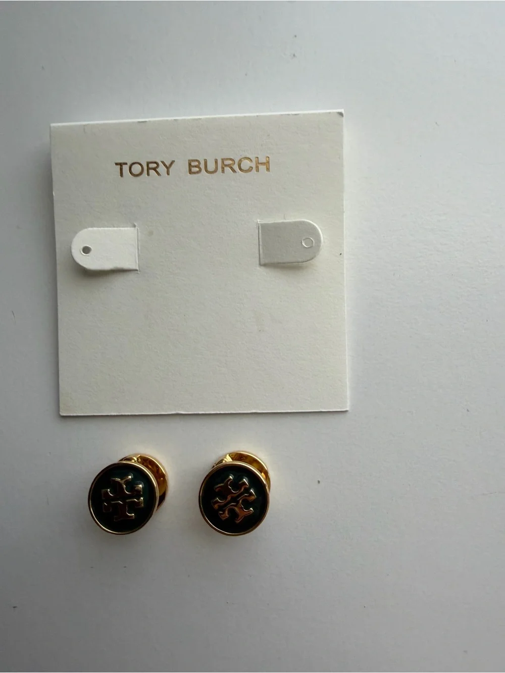Tory Burch Reversible Green Enamel and Crystal GoldTone Icon Circle Earrings